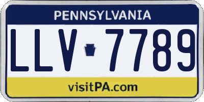 PA license plate LLV7789