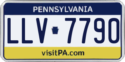 PA license plate LLV7790