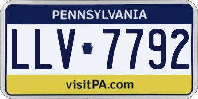 PA license plate LLV7792