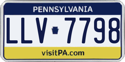 PA license plate LLV7798