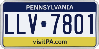 PA license plate LLV7801