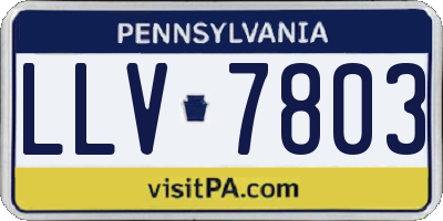 PA license plate LLV7803