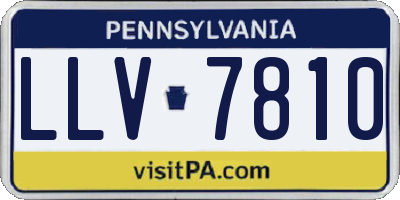 PA license plate LLV7810