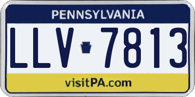 PA license plate LLV7813