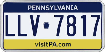 PA license plate LLV7817