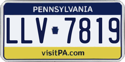 PA license plate LLV7819