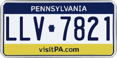 PA license plate LLV7821