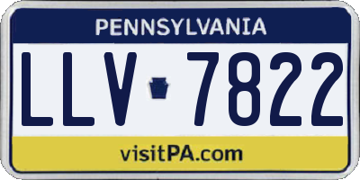 PA license plate LLV7822