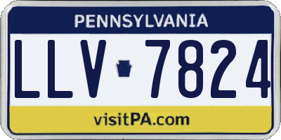 PA license plate LLV7824