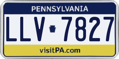 PA license plate LLV7827