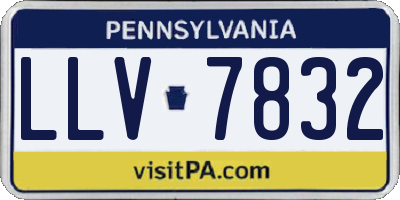 PA license plate LLV7832