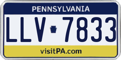 PA license plate LLV7833