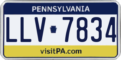 PA license plate LLV7834