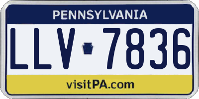 PA license plate LLV7836