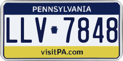 PA license plate LLV7848