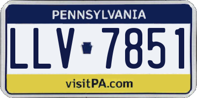 PA license plate LLV7851