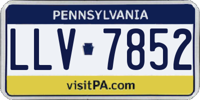 PA license plate LLV7852