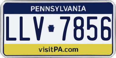 PA license plate LLV7856