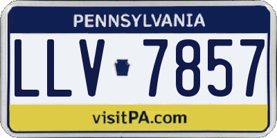 PA license plate LLV7857