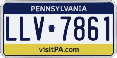 PA license plate LLV7861