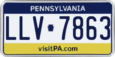 PA license plate LLV7863