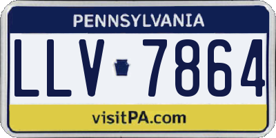 PA license plate LLV7864