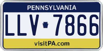 PA license plate LLV7866