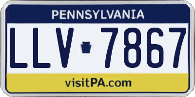 PA license plate LLV7867