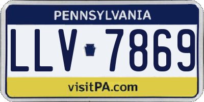 PA license plate LLV7869