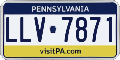 PA license plate LLV7871