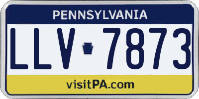 PA license plate LLV7873