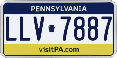 PA license plate LLV7887
