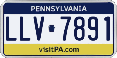 PA license plate LLV7891