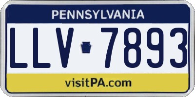 PA license plate LLV7893