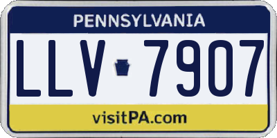 PA license plate LLV7907