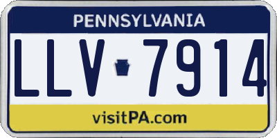 PA license plate LLV7914