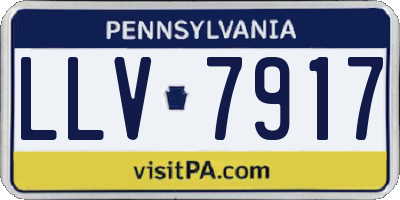 PA license plate LLV7917