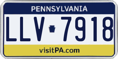PA license plate LLV7918
