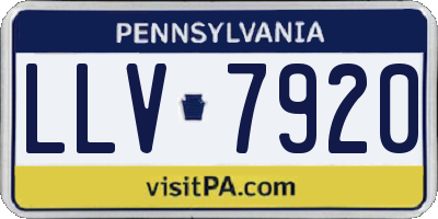 PA license plate LLV7920