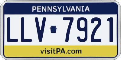 PA license plate LLV7921