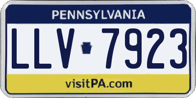 PA license plate LLV7923