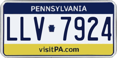 PA license plate LLV7924