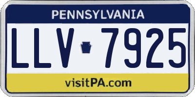 PA license plate LLV7925