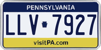PA license plate LLV7927