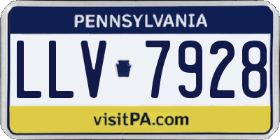 PA license plate LLV7928