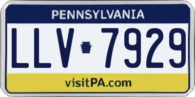 PA license plate LLV7929