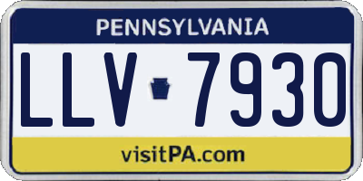PA license plate LLV7930