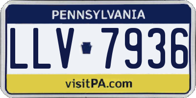 PA license plate LLV7936