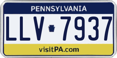 PA license plate LLV7937