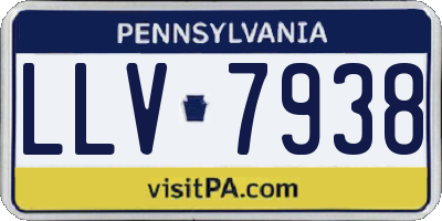 PA license plate LLV7938